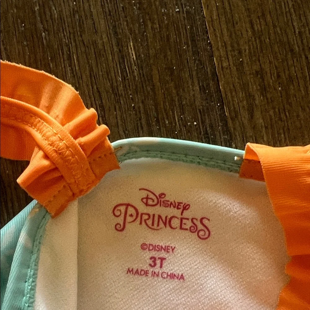 Disney Moana Kids Swim One Piece - Light Blue and Orange - Picture 2 of 2